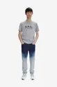 Хлопковая футболка A.P.C. Sven серый