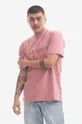 różowy Carhartt WIP t-shirt bawełniany S/S Duster T-Shirt Męski