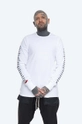 alb Rick Owens longsleeve din bumbac De bărbați