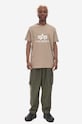 Oblečenie Bavlnené tričko Alpha Industries Basic T-Shirt 100501.679 béžová
