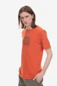 Bavlněné tričko C.P. Company oranžová