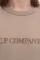 Bombažna kratka majica C.P. Company bež