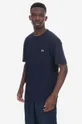 mornarsko modra Bombažna kratka majica Lacoste Moški
