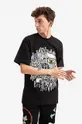 czarny Market t-shirt bawełniany x Smiley Męski