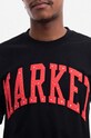 Market t-shirt bawełniany czarny 399000613