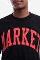 czarny Market t-shirt bawełniany