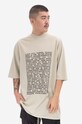 Rick Owens T-shirt Knit Jumbo SS T DU01C6274 RNEP3 beige DU01C6274.RNEP3.PEARL
