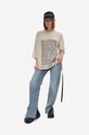 Rick Owens T-shirt Knit Jumbo SS T DU01C6274 RNEP3 DU01C6274.RNEP3.PEARL beige