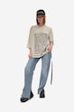 Majica kratkih rukava Rick Owens Knit Jumbo SS T DU01C6274.RNEP3.PEARL bež