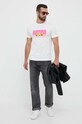 Βαμβακερό μπλουζάκι United Colors of Benetton 3096U107F.901 λευκό SS23