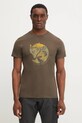 Fjallraven tricou din bumbac maro F87220.633