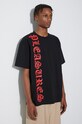 PLEASURES t-shirt in cotone nero P23SU010