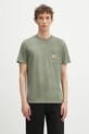 Carhartt WIP t-shirt bawełniany S/S Pocket T-Shirt gładkie zielony I030434.667XX