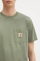 Carhartt WIP t-shirt bawełniany S/S Pocket T-Shirt zielony I030434.667XX