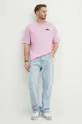 розовый Хлопковая футболка Lacoste
