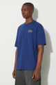 Одежда Хлопковая футболка Lacoste TH0062 тёмно-синий