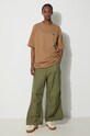 Lacoste tricou din bumbac TH0062 maro AW24