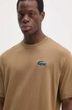Lacoste tricou din bumbac maro TH0062