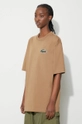 Lacoste tricou din bumbac maro TH0062