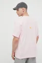 różowy adidas by Stella McCartney t-shirt bawełniany