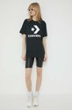 Oblečenie Bavlnené tričko Converse 10025458.A02 čierna
