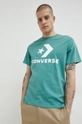 Converse t-shirt bawełniany turkusowy