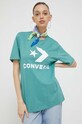 Одежда Хлопковая футболка Converse 10025458.A04 бирюзовый