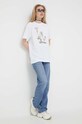 Одяг Бавовняна футболка 47 brand MLB Los Angeles Dodgers BB012TEMECH576732WW білий