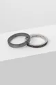 srebrna Srebrni prsten AllSaints 2-pack Ženski