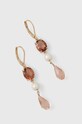 Naušnice Lauren Ralph Lauren cirkonij zlatna 14G00728