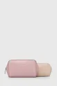 roza Usnjena kozmetična torbica Furla 2-pack Ženski