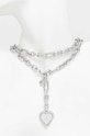 Akcesoria Guess naszyjnik JUBN04.044JW srebrny