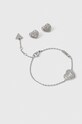 Náramek a náušnice Guess zirkonie stříbrná JUBS04.086JW