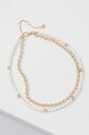 Dkny colier NK 16IN PEARL DBL ROW aur 04N00249