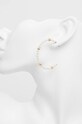 Dkny kolczyki PE 40MM PEARL HOOP 04G00569 złoty SS24