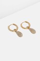 Сережки Lauren Ralph Lauren PE 14MM HOOP W PAVE PEAR DROP циркон золотий 14G00800