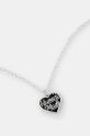 Серебряное колье Human Made Heart Silver Necklace HM27GD063 чёрный SS24