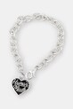 Human Made silver bracelet Heart Silver Bracelet black HM27GD077