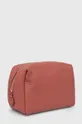 Kožená kozmetická taška Coccinelle ružová