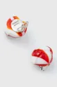 Naušnice na klipse Fiorucci Red And White Mini Lollipop Earrings crvena