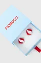 rosu Fiorucci clip on Red And White Mini Lollipop Earrings