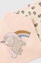 Podbradnjak za bebe United Colors of Benetton 2-pack 6GIAA8008.W.Seasonal roza SS24