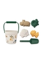 Liewood giocattoli di sabbia Dante All Together Beach Set multicolore