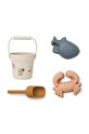 Liewood giocattoli di sabbia Kit Mini Sea Creature Beach Set LW18547 multicolore SS24