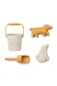 Liewood zabawki do piasku Kit Mini Dog Beach Set żółty