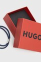 Аксессуары Кожаный браслет HUGO 50511019 тёмно-синий