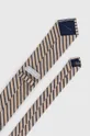 Hodvábna kravata Michael Kors béžová