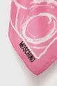 Μεταξωτό μαντήλι τσέπης Moschino ροζ