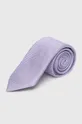 fialová Hodvábna kravata BOSS Pánsky