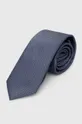 niebieski HUGO krawat jedwabny Męski
